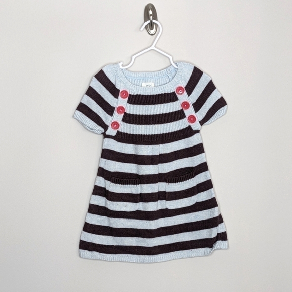 Mini Boden Stripe Sweater Tunic Dress 3/4 - Picture 1 of 7